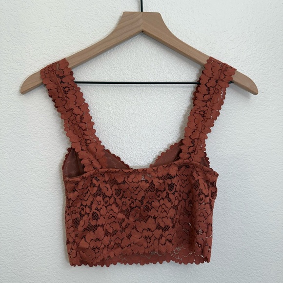 Free People Dream Away Terra Cotta Lace Brami Small - Picture 4 of 9